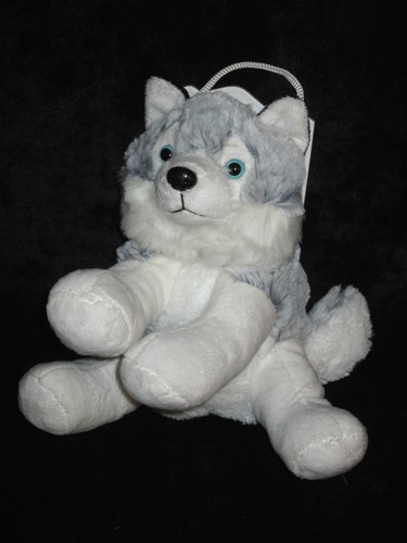 Doudou peluche chien husky - peluche,