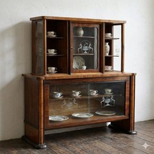 Meuble vitrine vintage plaqué - meuble,