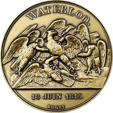 France, Médaille, Napoléon Ier, Bataille de Waterloo (1815), Gilt Bronze, SPL