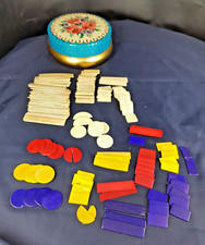 LOT DE 146 JETONS OS ANCIEN JEUX DE CARTES SOCIÉTÉS Avec boite métallique