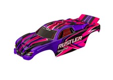 Traxxas TRX3734-PINK à Carreaux Rustler Rose Clipless