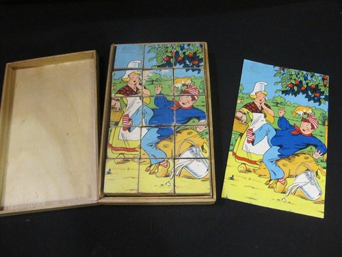 Ancien jeu cubes - en, bois