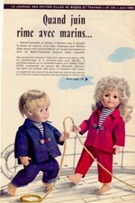 T11  PATRONS POUPEES MODES & TRAVAUX  MARIE-FRANCOISE  MICHEL JUIN 1966