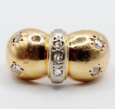 Bague tank art deco or rose