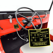 Jeep Cj5 Cj6 Cj7 Cj8 Autocollant de boîte à gants Intérieur Tableau de bord...