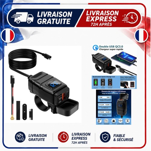 Prise usb moto qc3 pd - prise,
