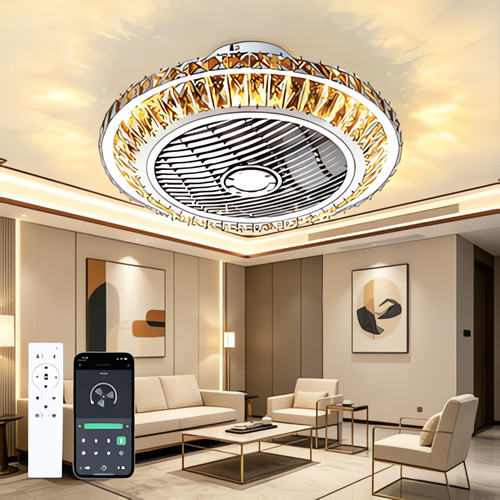 Cristal ventilateur plafond - cristal,