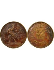 France Maison Close - Jeton Carton-Laiton, Aux Belles Poules - Paris