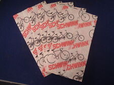 Cinq Neuf Original Vintage Schwinn Bicycle Dealer Papier Pièces Sacs- Nos-Blems