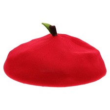  Béret rouge : bonnet chaud aux fruits – bonnet style artiste français – béret