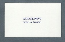 Carte publicitaire -  Armani