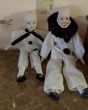 Deux poupées Pierrot ancienne