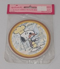 Lot 6 Sous-verres Snoopy Peanuts Vintage Hallmark A-22 Schulz England CO 900