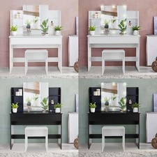 Table de maquillage avec tabouret + miroir coiffeuse avec/sans LED á votre choix