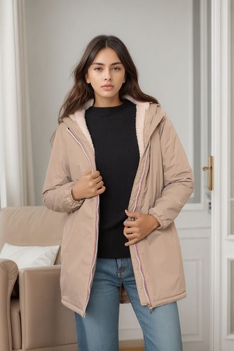 Parka femme beige - parka, imperméable
