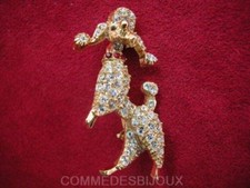 Broche "Caniche" N° 2 doré Poodle Concours Prix Canin - Bijoux Bestiaire Vintage