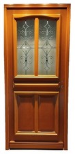 [jamais Utilise]porte D'entree Bois Vitree, Vauban, H,215xl,90 P,gauche Cotes Ta