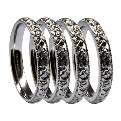 Main gravé mariage anneaux - gravé,