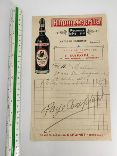 1921 rhum negrita caves parodi - caves,