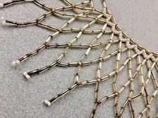 Collier collerette perles de verre tressées Vintage Braided Glass Bead Necklace