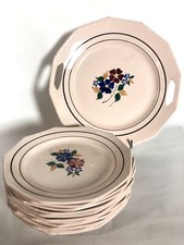 Ensemble Plat Et 11 assiettes A Dessert, Identique St Amand Décor Lys, Non Signé