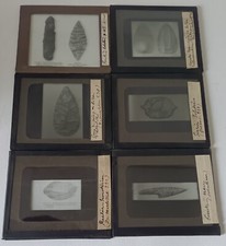 6 Anciennes Plaques en Verre