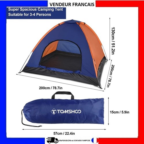Tente camping dôme - camping, 2