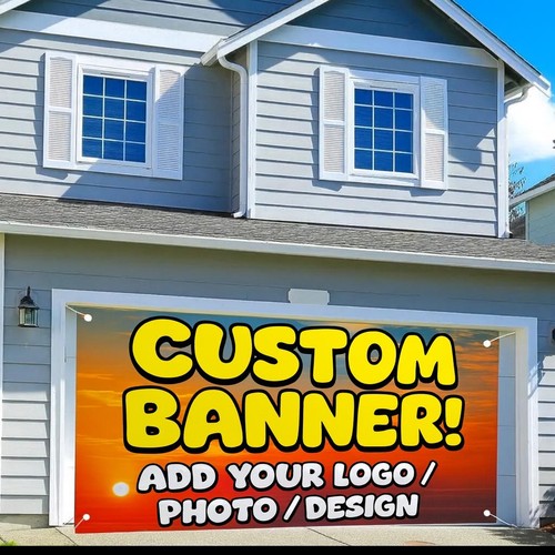Custom garage door banners - garage,