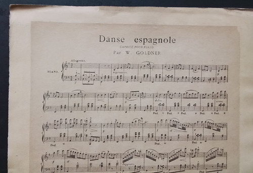 Partition ancienne pour - , piano