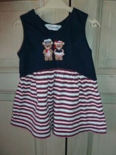 Robe Bleu Rayée Taille 6 Mois Marque : Clayeux En Trés Bon État