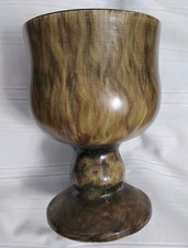 COUPE / VASE sur pied faïence de SAINT CLEMENT Peint à la main 