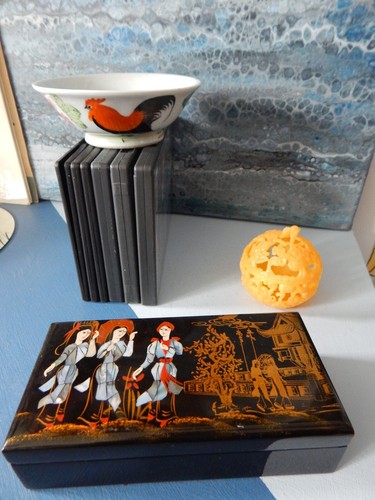 Lot vintage bol chinois - coq, +