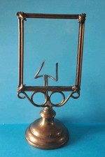 Rare Ancien Porte Support Photo Et Bénitier a L'arrière Cuivre 1950/1960 HT 17cm