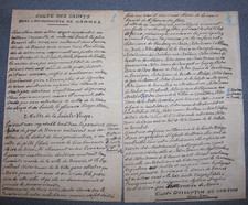 Culte de Sainte Anne Vierge Marie à Rennes Manuscrit signé Guillotin de Corson.