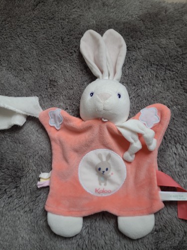 Doudou marionnette plat lapin - doudou,