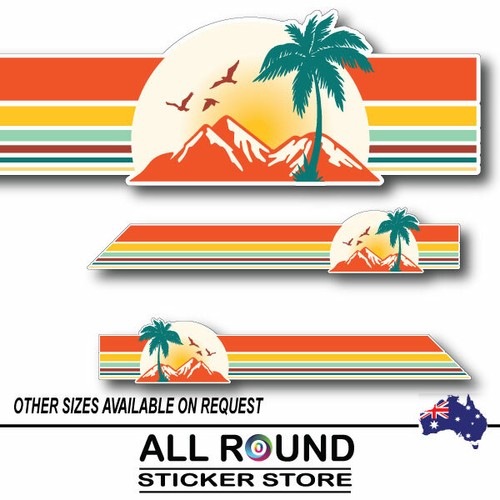 Retro style stripe decal - 1.2m,