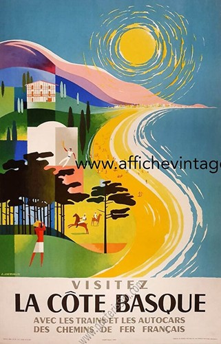 Affiche poster cote basque - poster,