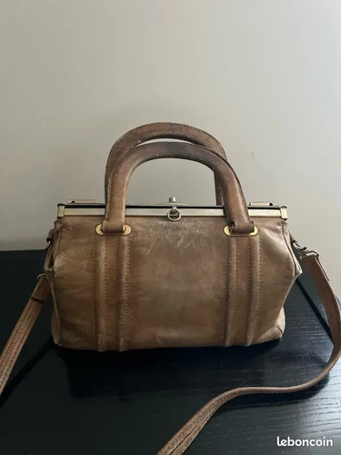 Sac cuir vintage - sac,
