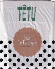 Bas nylon Le Bourget TÊTU 5 coloris 4 tailles. Vintage stockings.