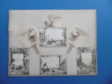 CHROMOS - DECOUPIS - ANCIENS CHROMOS - CHASSE - ANIMAUX - EVANTAIL - RARE