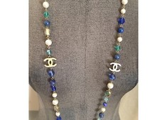 Superbe Et Authentique Collier Sautoir Chanel Excellent État