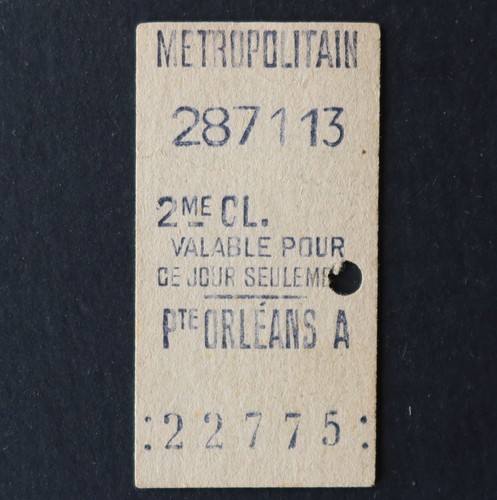 Ancien ticket paris métro - paris,