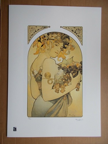 Sérigraphie alfons mucha - sérigraphie, ,