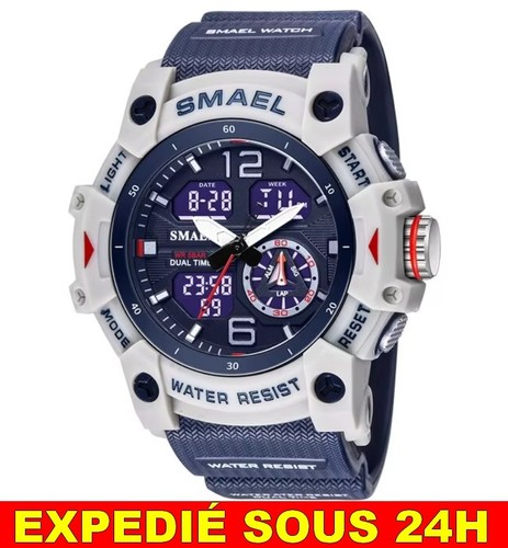 Montre smael bleu - ✅,