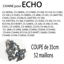 Chaine pour tronçonneuse ECHO 3/8" LP  52 maillons entraineurs 35 cm de coupe