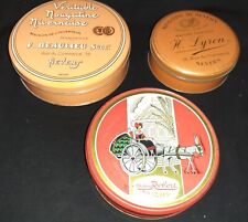 3 Anciennes Boites en tôle lithographiée Nougatine de Nevers+Vichy N°705/89