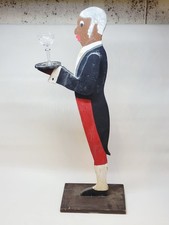 Ancien Serviteur Muet En Bois Polychrome Figurant Un Majordome