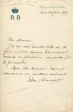 BONAPARTE (Roland) lettre