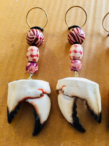 Taxidermy crab claw keychain - crab,