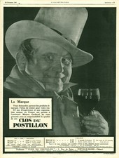 Publicité ancienne vin Clos du Postillon 1925 issue de magazine